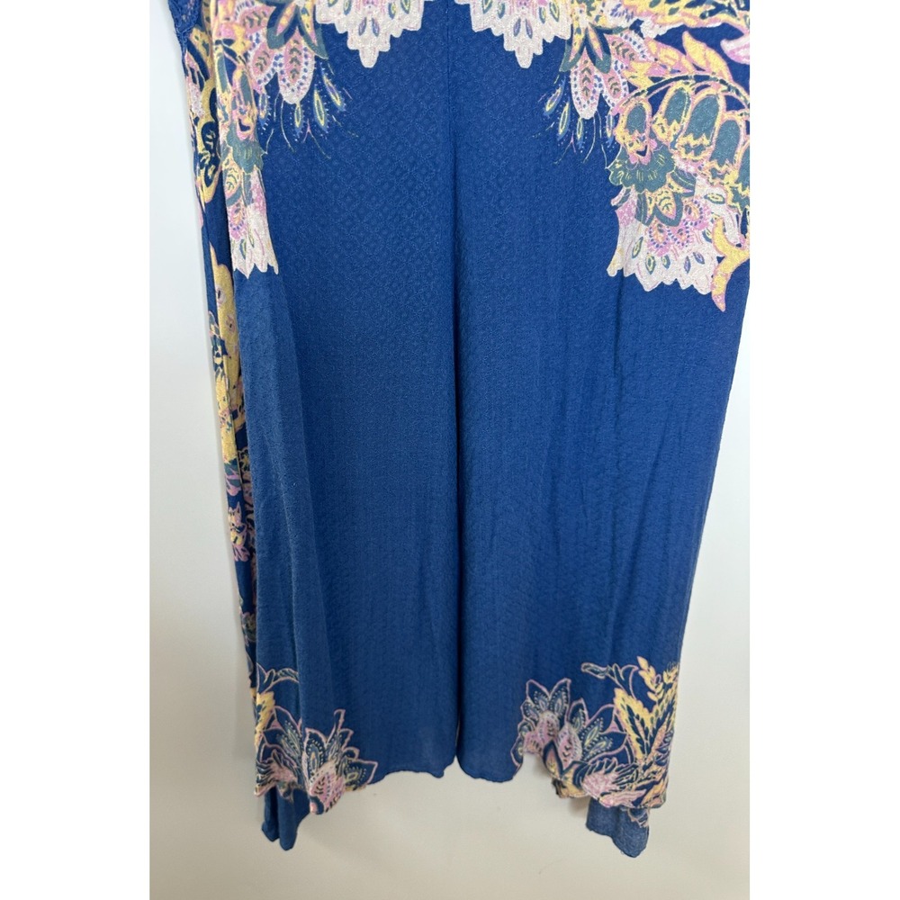 Intimately Free People Marsha Lace Slip Dress Blue Floral Mini Small Unlined - Picture 7 of 13